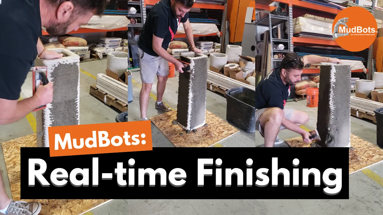 Integration of MudBots 3D Concrete Printer to your process will decrease your production time by up to 70% - add real-time finishing touches while or after printing. Gain the competitive advantage in order to stand out in your field.