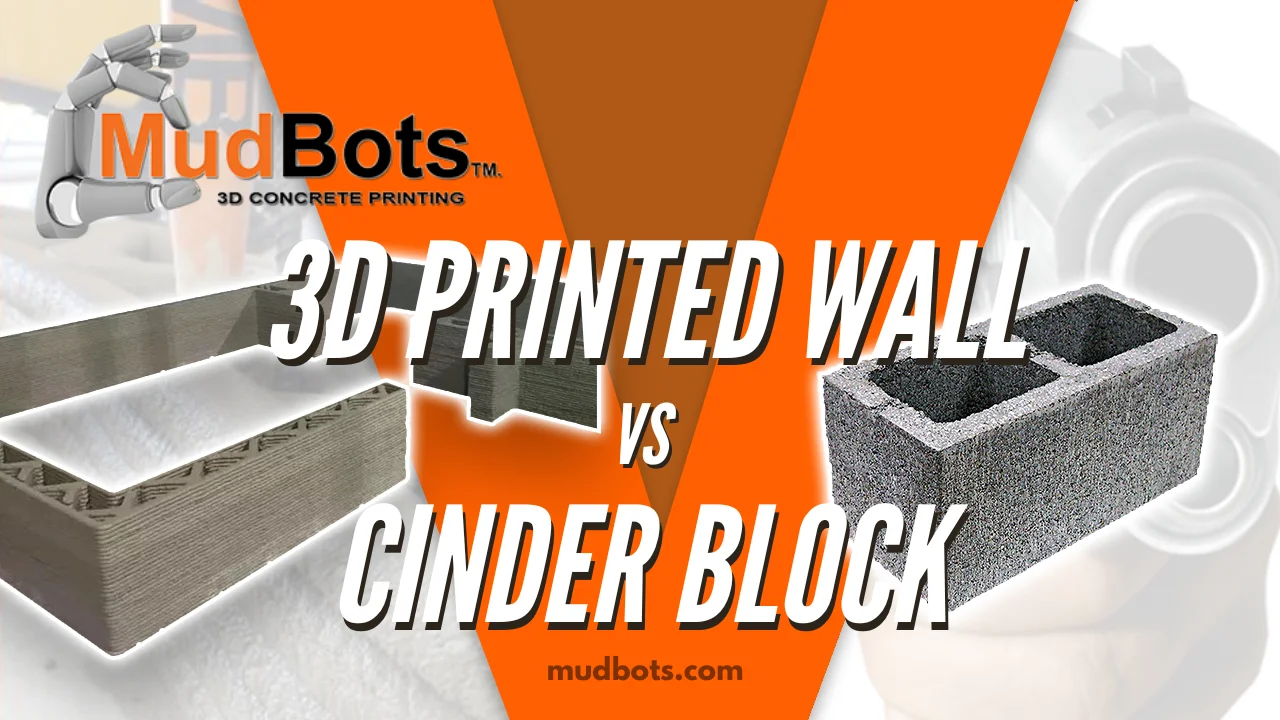 Ever wonder how STRONG a 3D Printed Wall is? Using Glock .40 Calibre Model 22 gun, we will show you the answer as we fired a shot at both a 3D printed concrete wall made with Mudbots AND a cinder block at 15 feet distance. We could not believe it ourselves. Seeing is believing, indeed.