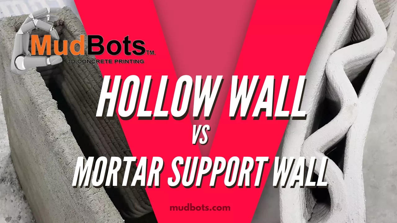 Mudbots is dedicated in perfecting the formula in creating 3D Printed Walls with stronger tensile strength through the use of different raw materials like synthetic fiber, hempcrete, geopolymer and more. Watch this video and see the difference between hollow walls and mortar support walls.

Link to Cost Calculator here: https://bit.ly/2zdYl53