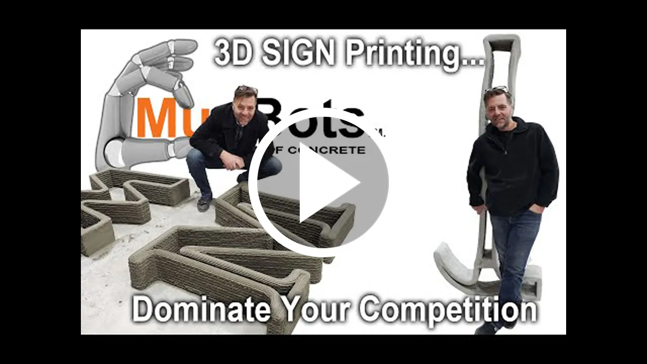 3D Concrete Printer is, hands down, the Sign Companies' DREAM. No matter how complicated your logo seems, Mudbots can print it. Concrete Printing eliminates any types of restriction on what we thought was impossible. ANYTHING IS POSSIBLE. Now, you can print any 'curvilinear' design in just one click, your design is no longer limited to straight and boring lines.