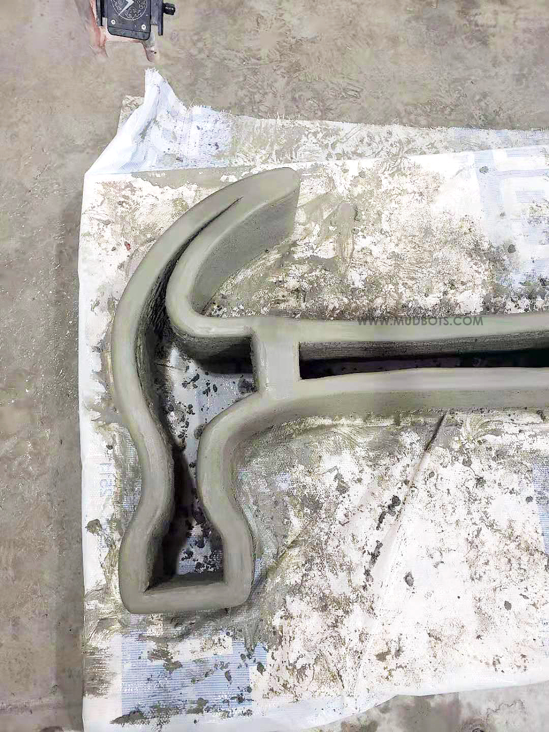 3D Printed Concrete Hammer, perfect for monuments, statues, and signage.